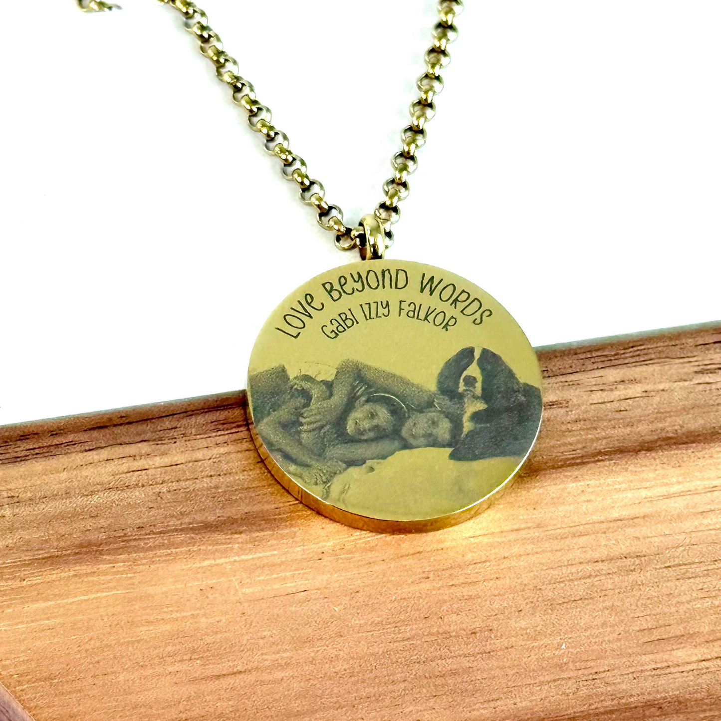 Round Pendant 1” or 1.25” - 18K Gold PVD Stainless Steel