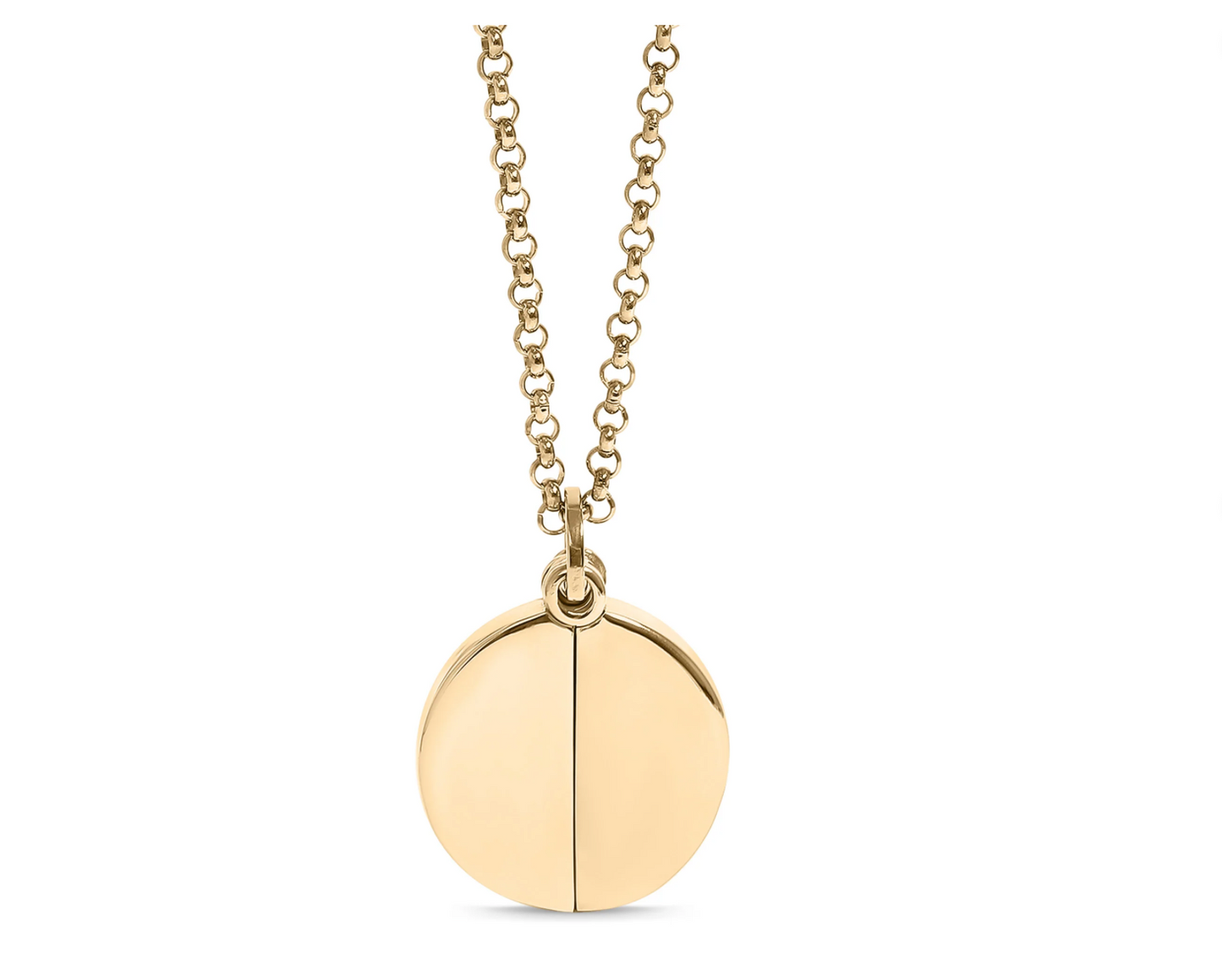 Circle Hidden Message Necklace - 18K Gold PVD Stainless Steel