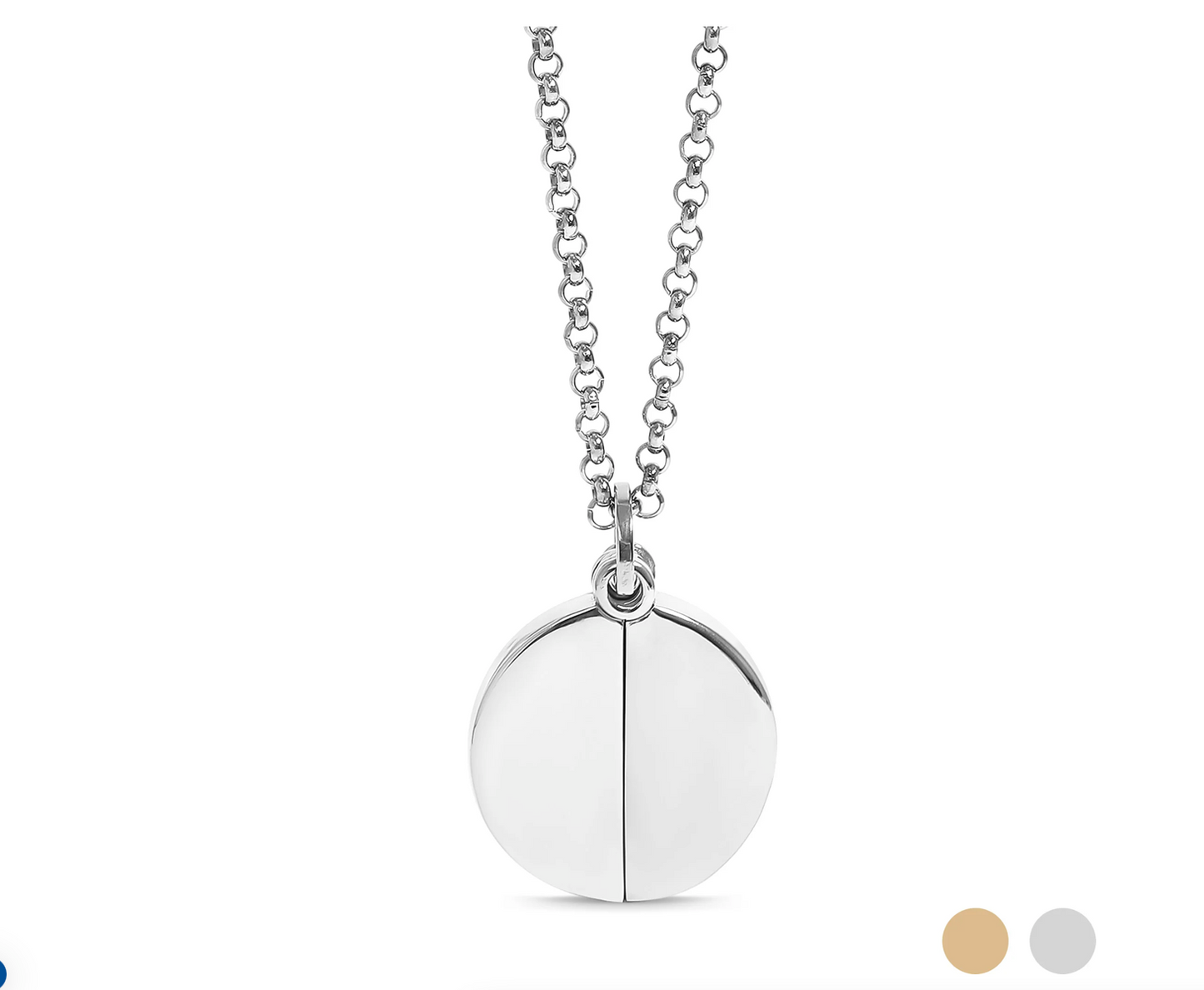 Circle Hidden Message Necklace - 18K Gold PVD Stainless Steel