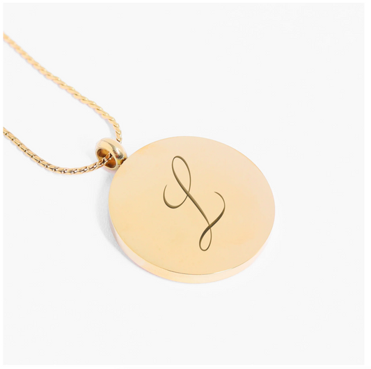 Round Pendant 1” - 18K Gold PVD Stainless Steel