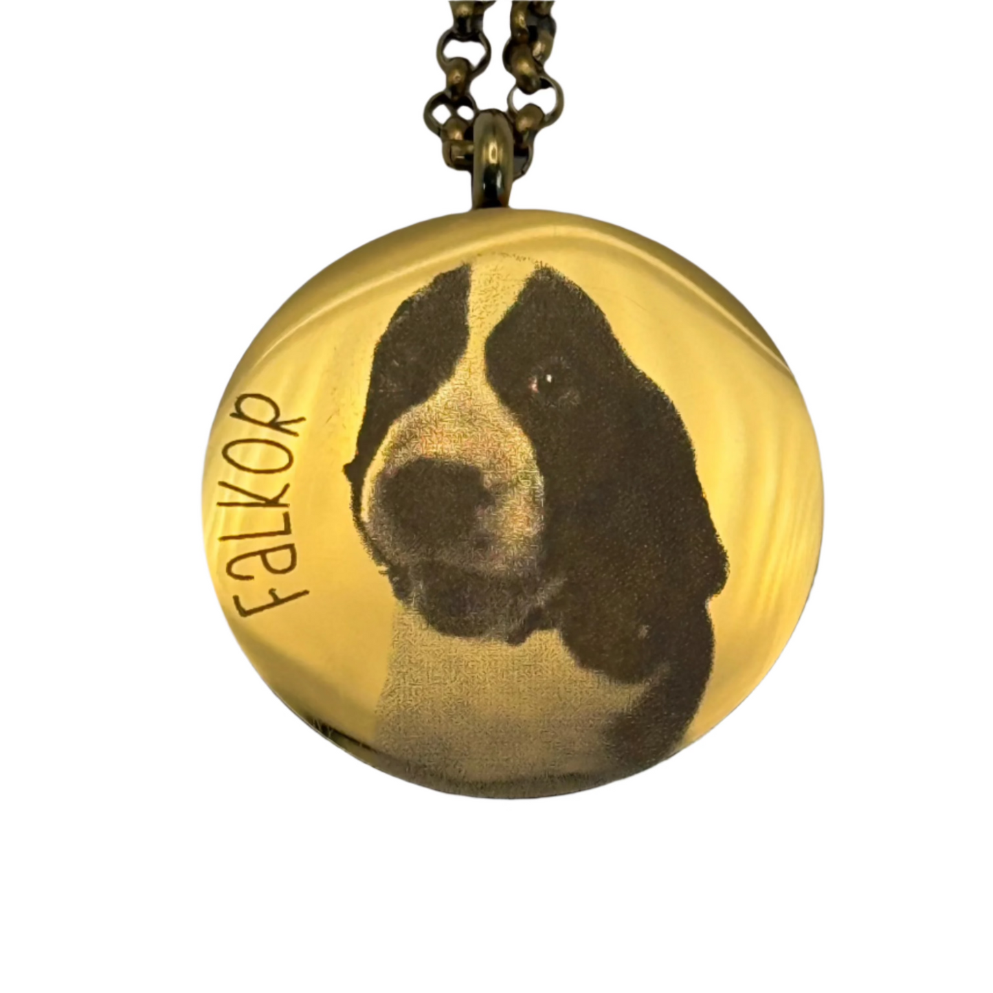 Round Pendant 1" or 1.25" - 17K Gold PVD Stainless Steel