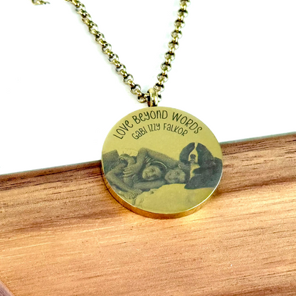 Round Pendant 1” or 1.25” - 18K Gold PVD Stainless Steel
