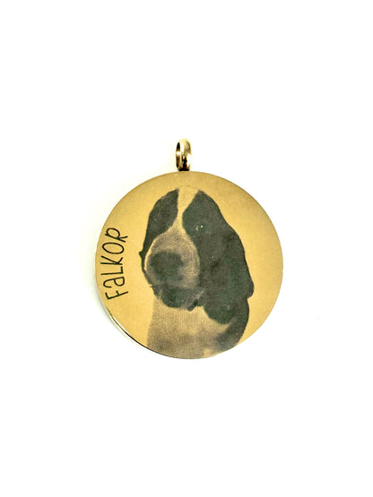 Round Pendant 1” or 1.25” - 18K Gold PVD Stainless Steel