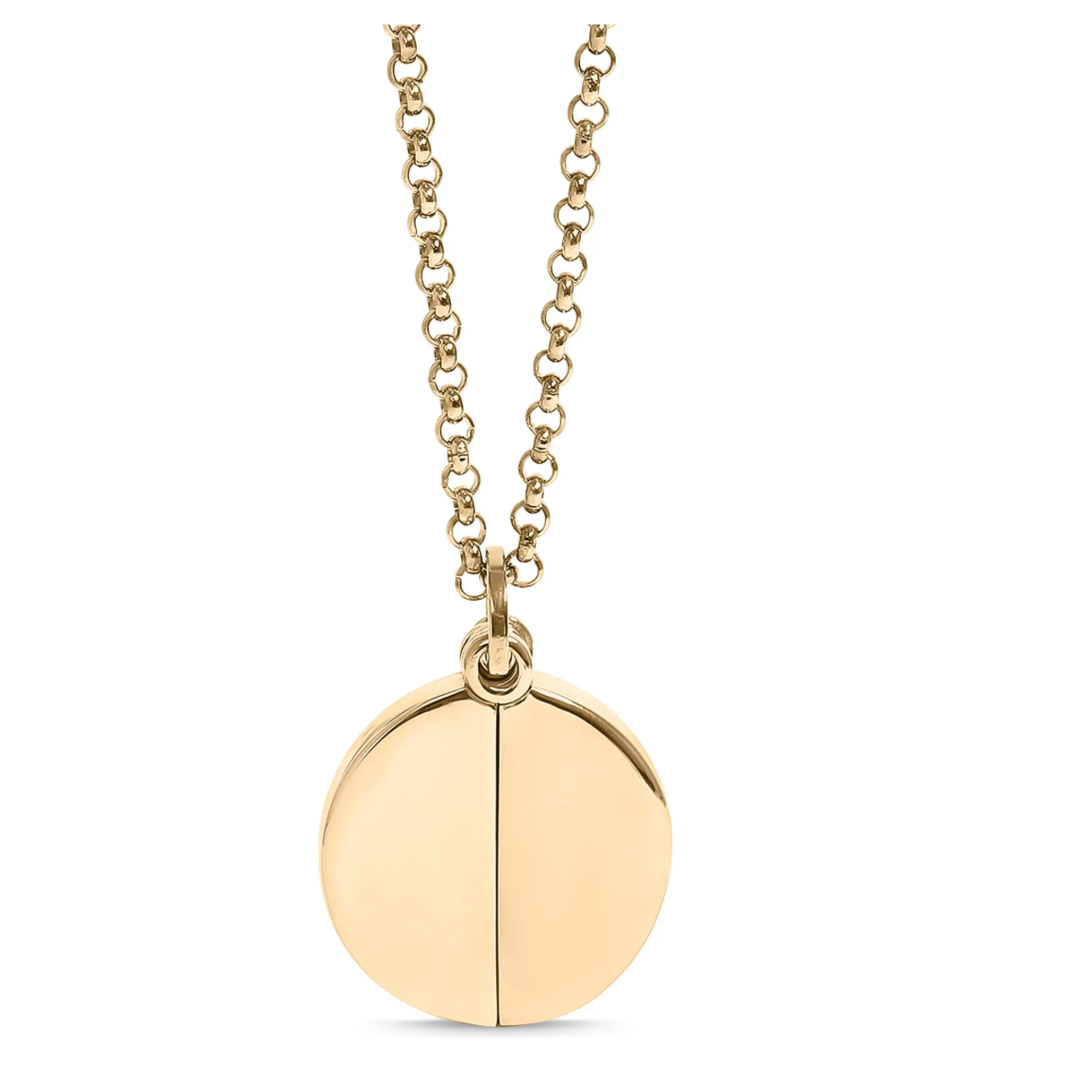 Circle Hidden Message Necklace - 18K Gold PVD Stainless Steel