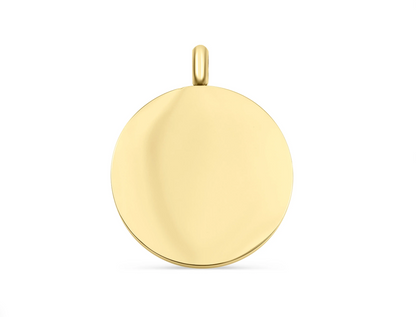 Round Pendant 1” or 1.25” - 18K Gold PVD Stainless Steel