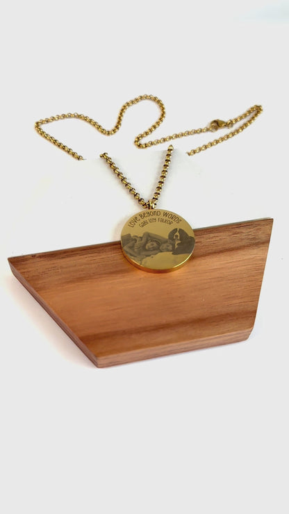 Round Pendant 1” or 1.25” - 18K Gold PVD Stainless Steel
